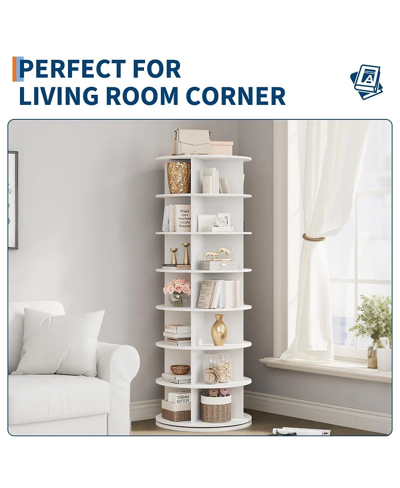 gaomon 7-Tier 360° Rotating Shoe Rack Tower