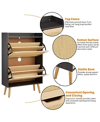 gaomon Ventilated Odor-Resistant Mdf Shoe Cabinet
