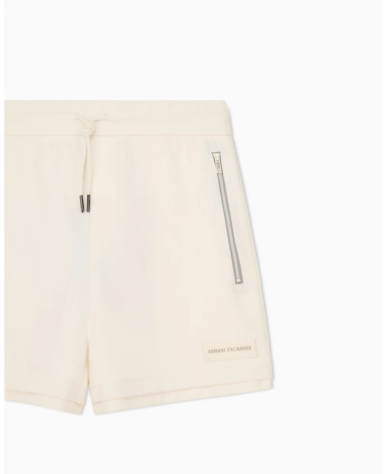 A|X Armani Exchange Men's White Edition Fleece Shorts