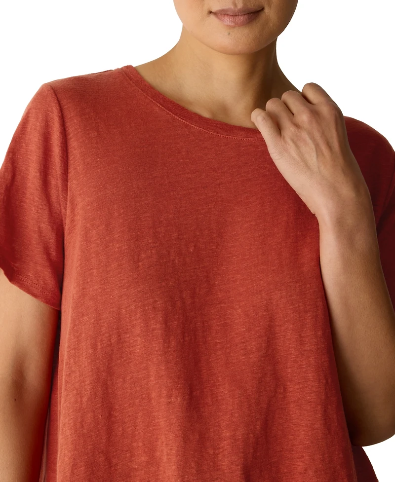 Eileen Fisher Women's Linen Jersey Crewneck T-Shirt
