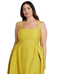 Eloquii Women's Pleated Tank Gown
