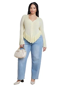 Eloquii Plus Ruffle Cardigan