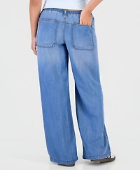 Celebrity Pink Juniors' Light-Weight Wide-Leg Drawstring Jeans