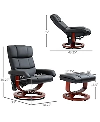 Boyel Living Massage Recliner Chair with Ottoman and Remote Control