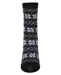 MeMoi Women's Snowflakes Plush Cabin Socks