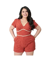 Unique Vintage Plus Daisy Romper