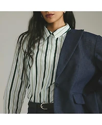 Universal Standard Plus Elbe Stretch Poplin Shirt Classic Fit