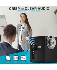 Pyle Wireless Transmitter and Receiver Set with Microphone Voice-Over (PDWMU20)