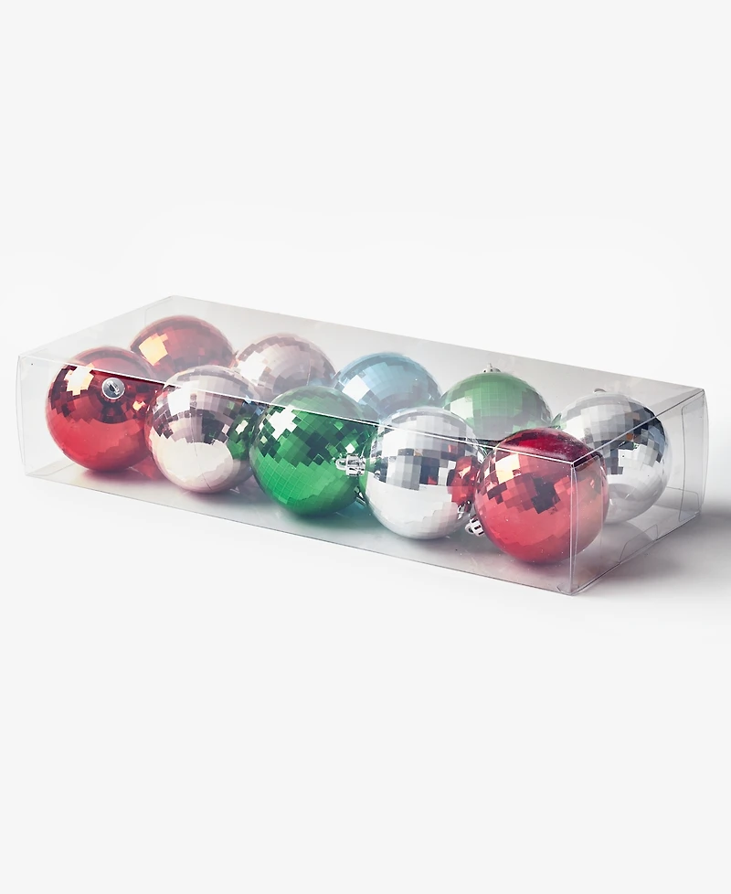 Holiday Lane Whimsy Shatterproof Red, Pink, Blue & Green Ball Ornaments, Set of 10, Macy's Exclusive