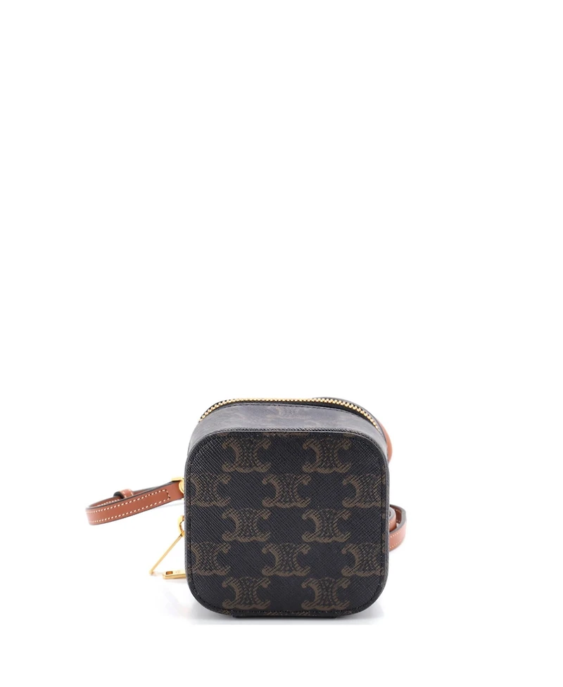 Pre-Owned Celine Mini Top Handle Square Vanity Case Triomphe Coated Canvas