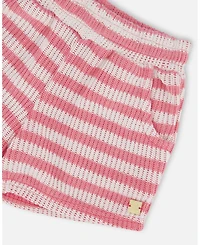 Deux par Deux Little Girls Striped Shorts