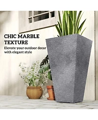 Outsunny 28" Tall Planters, Set of 3 Tape Outdoor Planters,