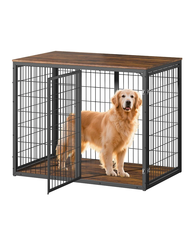 Aostirmotor 47" 3-Door Dog Crate Furniture – Cage for Large & Medium Dogs