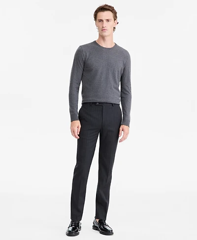 Calvin Klein Men's Slim-Fit Wool-Blend Pinstripe Suit Pant