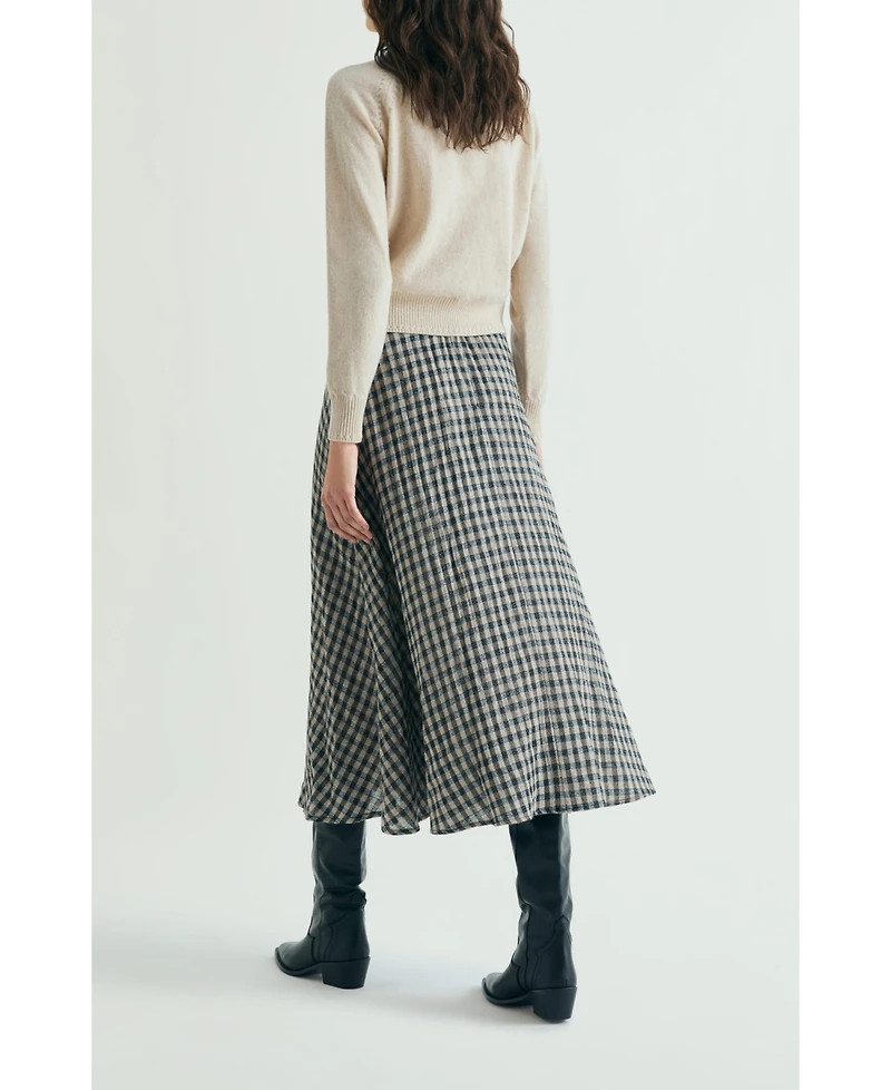 Scalpers Women's Plaid Midi Skirt