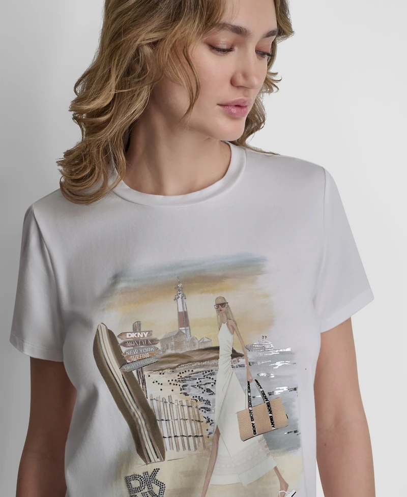 Dkny Women's Short-Sleeve Graphic T-Shirt