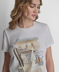 Dkny Women's Short-Sleeve Graphic T-Shirt