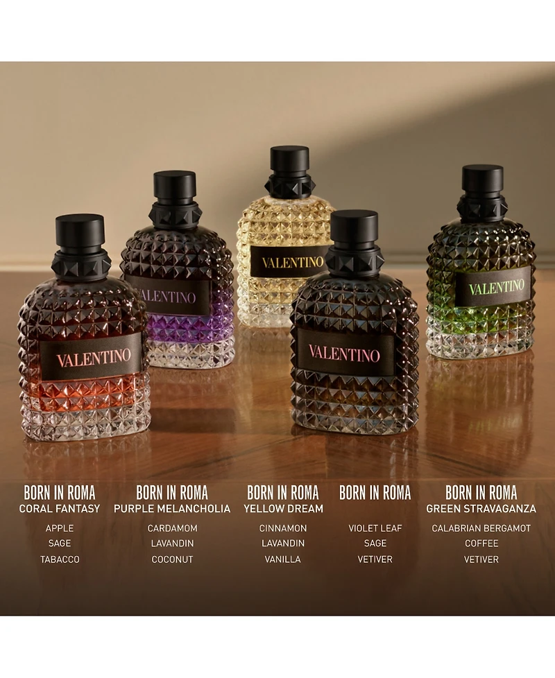 Valentino Men's Uomo Born In Roma Green Stravaganza Eau de Toilette Spray, 3.4 oz.