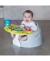 Bumbo Baby Floor Seat, Portable Infant Sit Up Chair w/ Tray Attachment, Hemlock