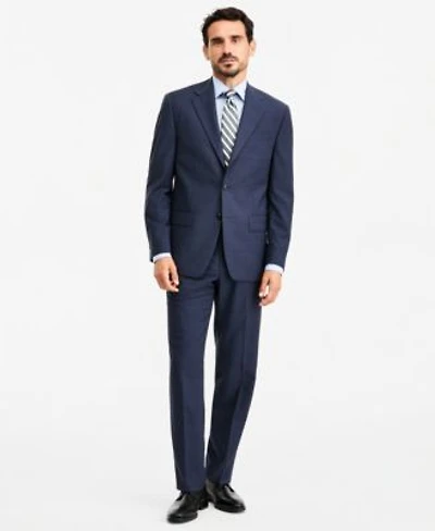 Michael Kors Mens Classic Fit Wool Blend Stretch Plaid Suit Separates