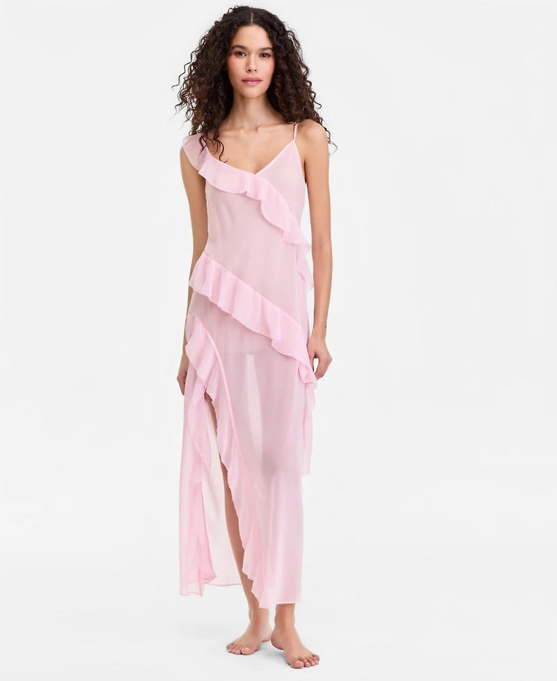I.n.c International Concepts Women's Flutter Chiffon Nightgown, Macy's Exclusive