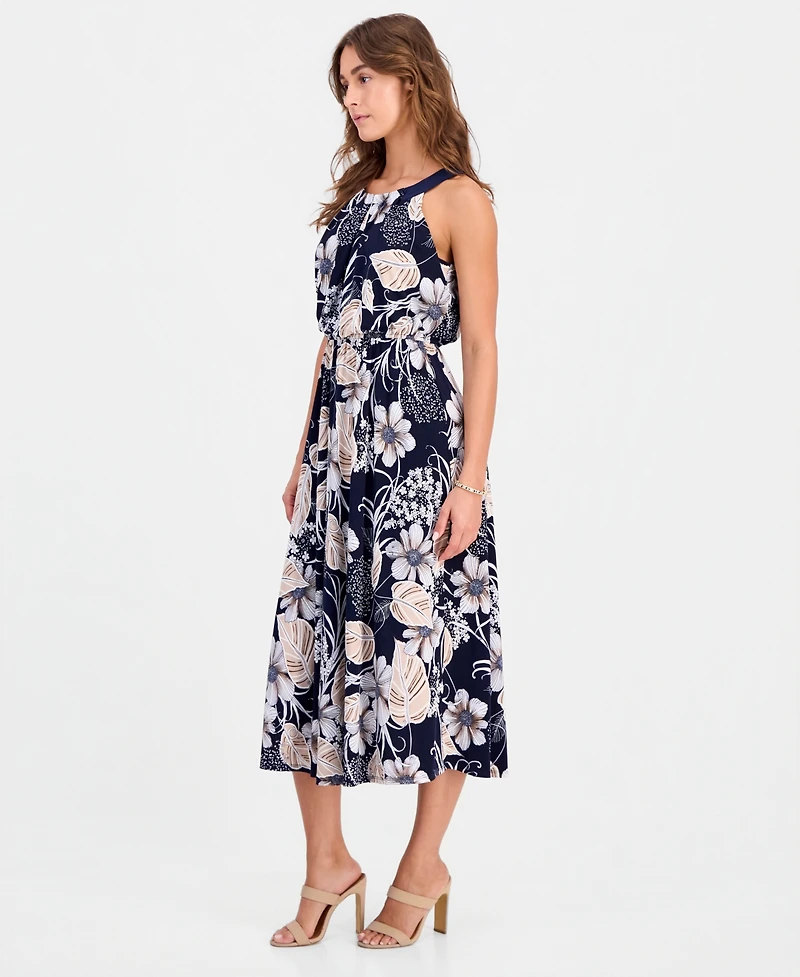 Robbie Bee Petite Printed Sleeveless Jersey Dress