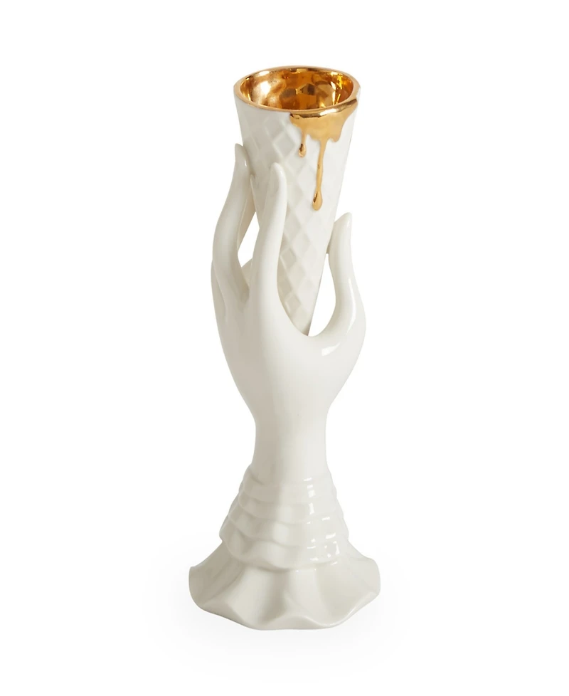 Jonathan Adler Gilded 8 oz. I-Scream Vase
