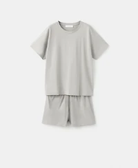 Mango Women's Cotton Two-Piece Short-Sleeved Pajamas