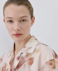 Mango Women's Floral-Print Cotton Pyjama Top