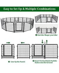 Aostirmotor Portable Outdoor Dog Playpen for Rv, Camping & Yard – 16 Extra-Wide Panels