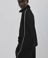 Mango Women's Side Stripe Straight-Leg Pants