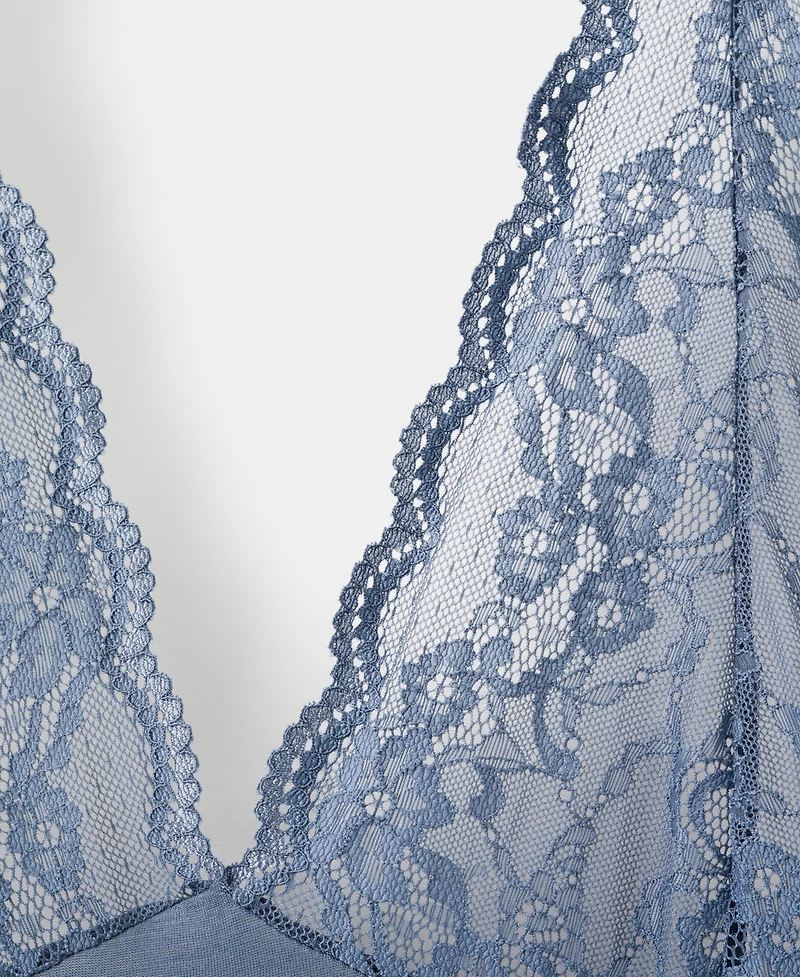 Mango Women's Back Neckline Lace Nightgown