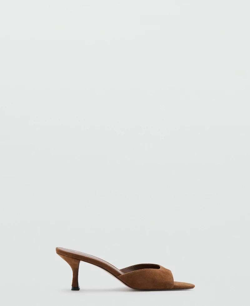 Mango Women's Suede Funnel-Heel Sandals