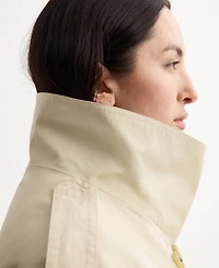 Mango Women's Funnel-Neck Cropped Trench Coat