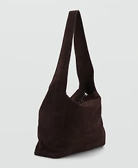 Mango Women's Suede Shopper Bag