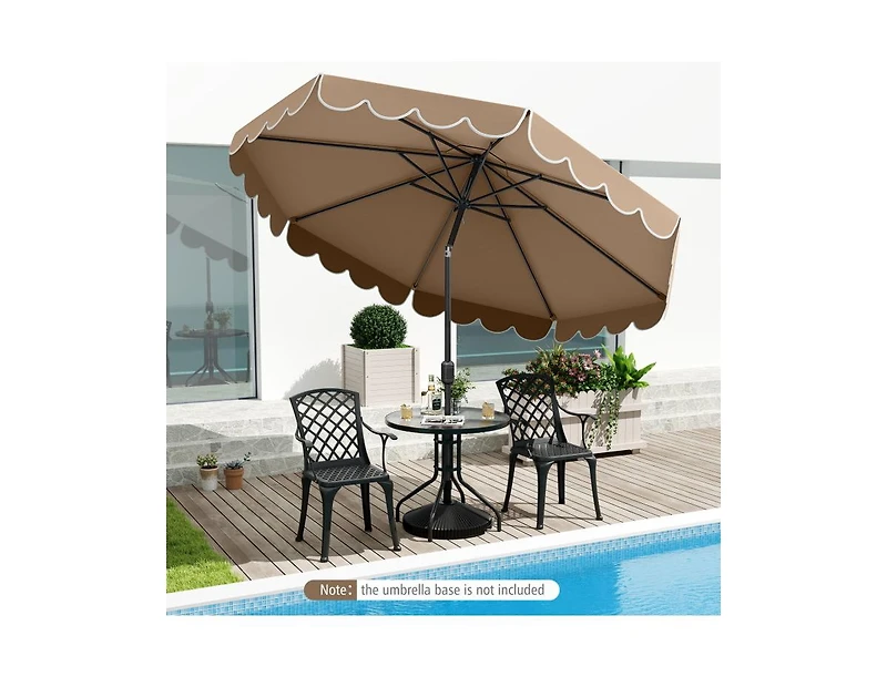 Slickblue 10 Ft Outdoor Market Umbrella with Crank and Tilt