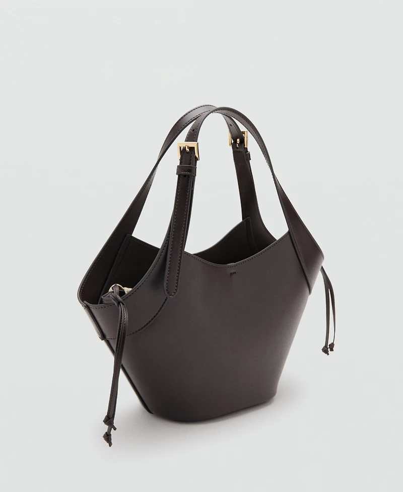 Mango Women's Double-Handle Buckles Handbag