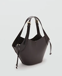 Mango Women's Double-Handle Buckles Handbag