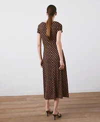 Mango Women's Printed Midi-Dress