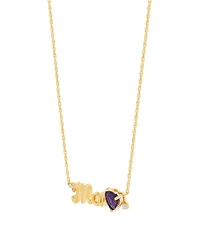 Macy's Amethyst (3/8 ct. t.w.) & Diamond Accent Pendant Necklace 14k Yellow Gold over Sterling Silver (Also Available Silver)