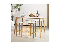 Slickblue Set of 4 Bar Stool 26" Chair with Metal Legs and Footrest