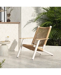 Mondawe Outdoor Aluminum Chaise Lounge Chair with Cushions