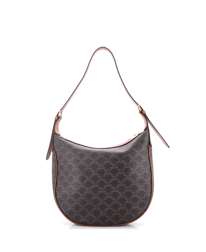 Pre-Owned Celine Medium Heloise Bag Triomphe Coated Canvas