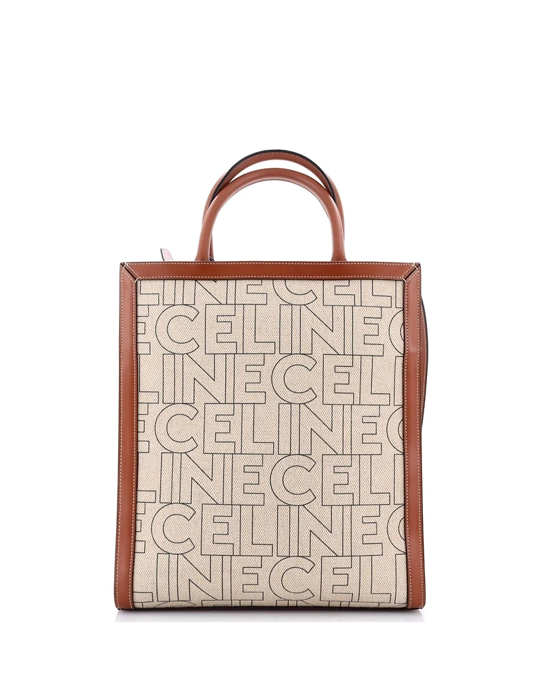 Pre-Owned Celine Small Vertical Cabas Tote Printed Canvas and Leather