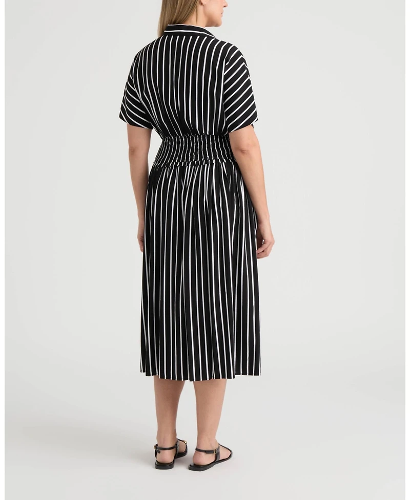 Ellen Tracy Women's Smocked Waist Dress