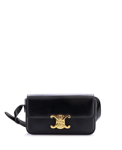Pre-Owned Celine Triomphe East-West Shoulder Bag Smooth Calfskin