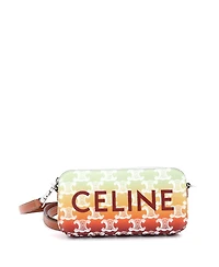 Pre-Owned Celine Horizontal Pouch Crossbody Bag Logo Triomphe Coated Canvas