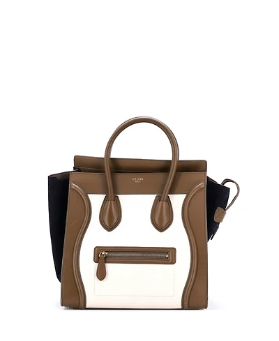 Pre-Owned Celine Mini Tricolor Luggage Bag Leather