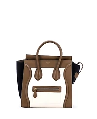 Pre-Owned Celine Mini Tricolor Luggage Bag Leather