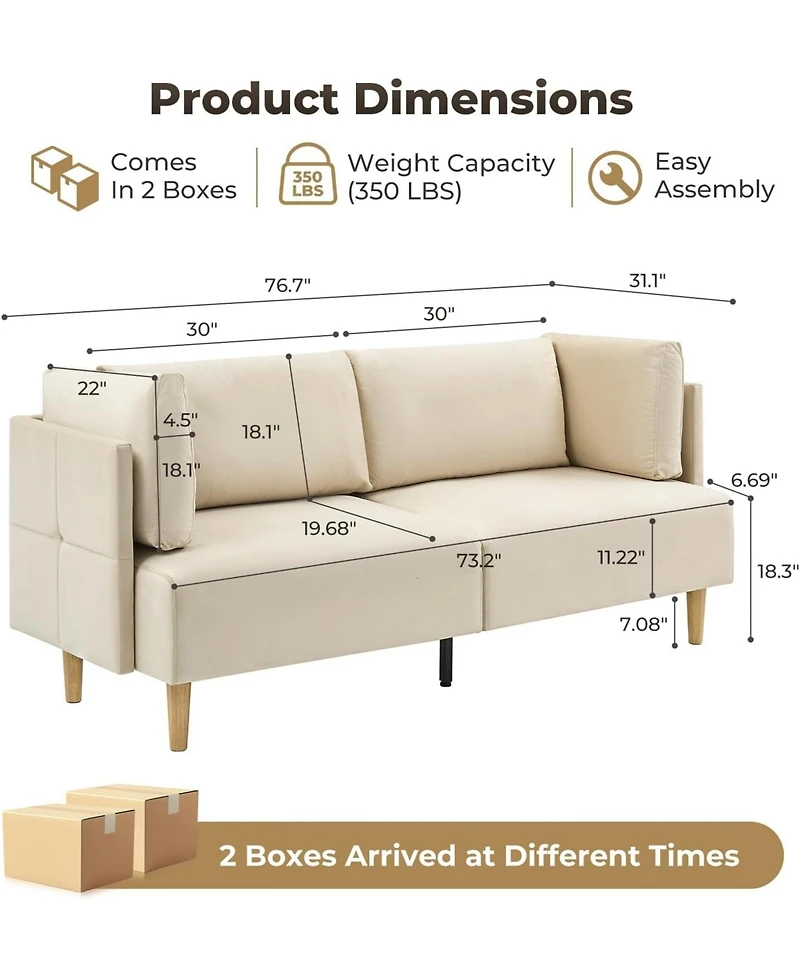 gaomon 76" Sofa Couch